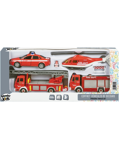 Coffret 4 véhicules de secours