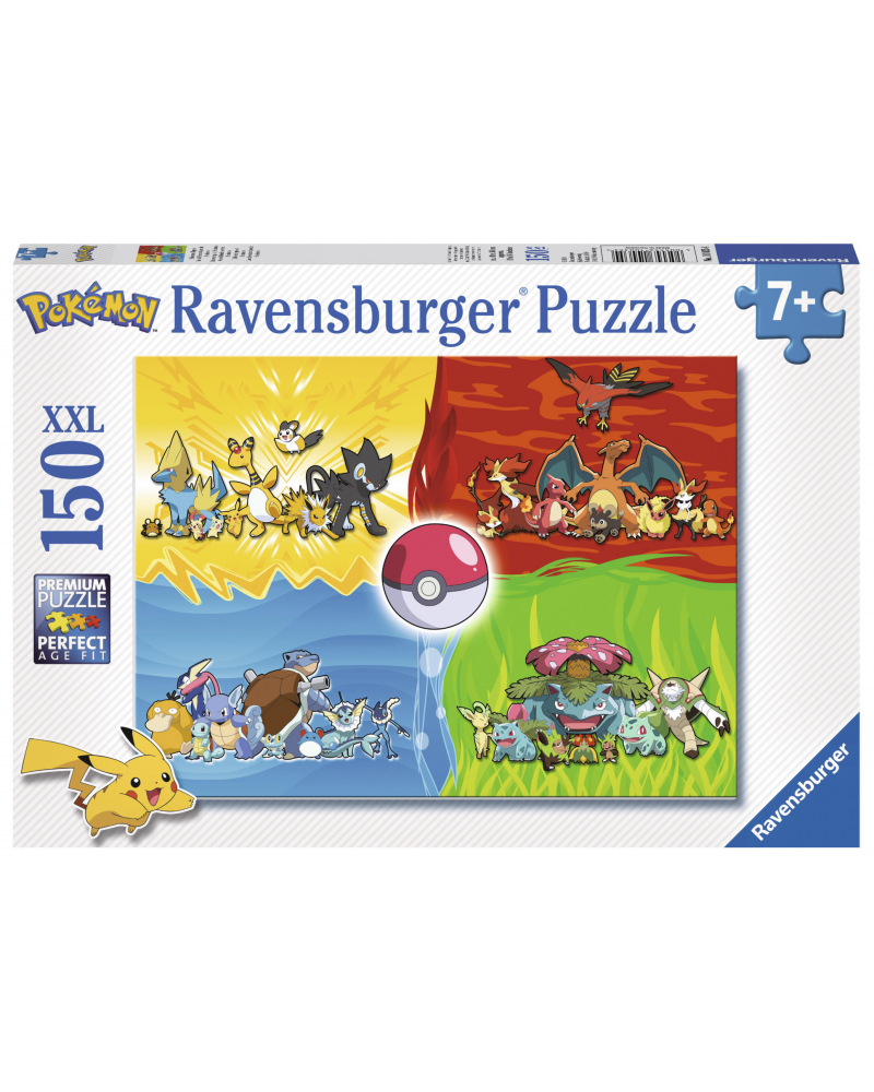 Puzzle 150 pièces XXL - Les différents types de Pokémon