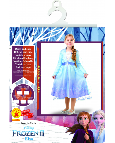 Déguisement Elsa - Taille M (5/6 ans) - La Reine des Neiges 2