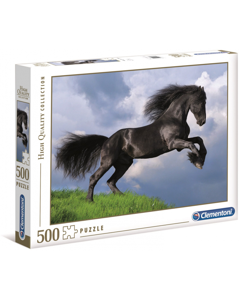 PUZZLE HIGH QUALITY 500 PIECES - FRESIAN BLACK HORSE