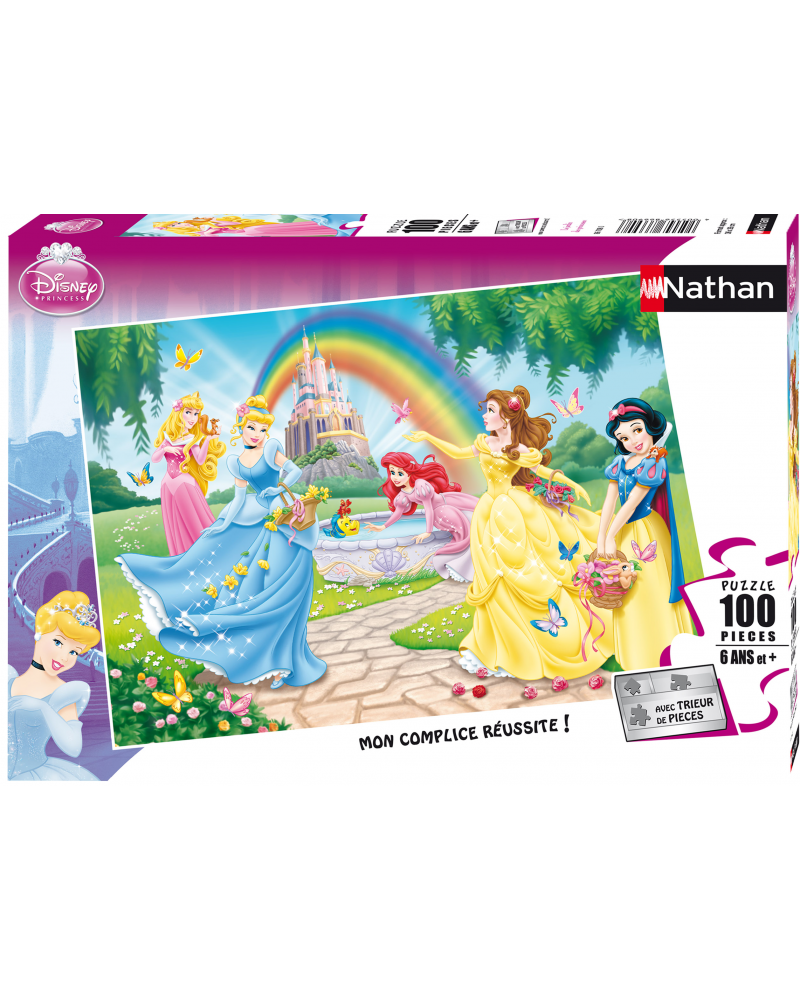 Puzzle 100 pièces - le jardin des princesses Disney