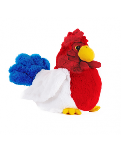 PELUCHE COQ BLEU BLANC ROUGE 20CM