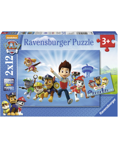 PUZZLE 2X12 PIECES RYDER ET PAT PATROUILLE