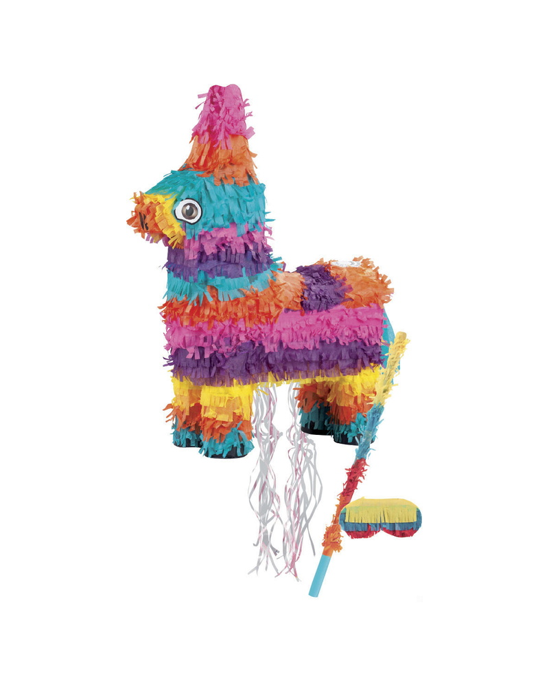 Original Pinatas Cheval Multicolore