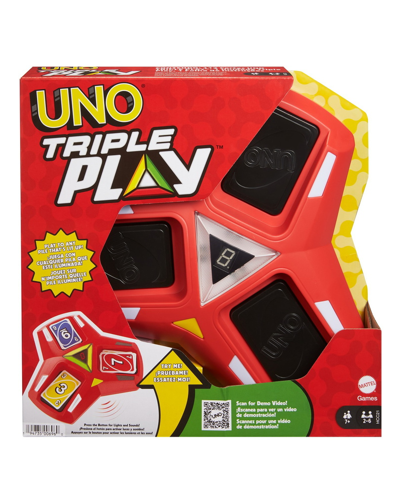 Mattel Games - Uno triple play - Jeu de cartes