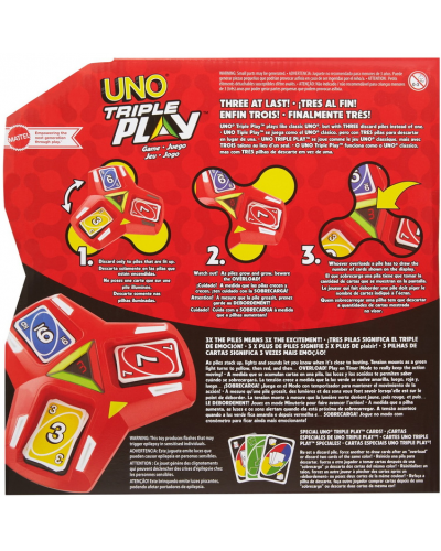 Mattel Games - Uno triple play - Jeu de cartes