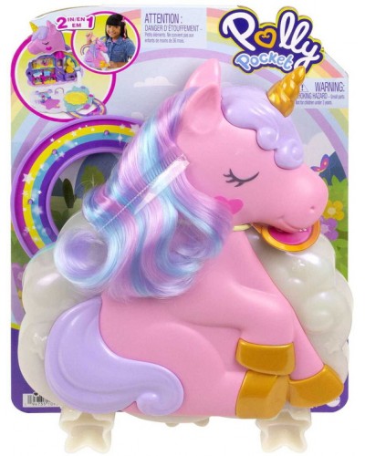 POLLY POCKET SALON DE COIFFURE LICORNE ARC EN CIEL