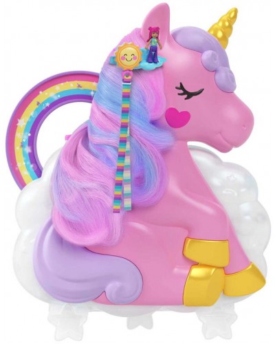 POLLY POCKET SALON DE COIFFURE LICORNE ARC EN CIEL