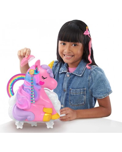 POLLY POCKET SALON DE COIFFURE LICORNE ARC EN CIEL