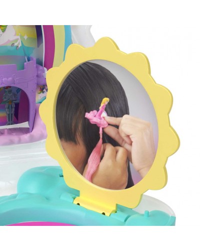 POLLY POCKET SALON DE COIFFURE LICORNE ARC EN CIEL