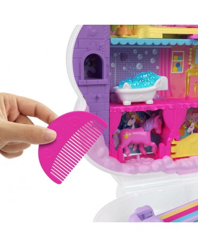 POLLY POCKET SALON DE COIFFURE LICORNE ARC EN CIEL